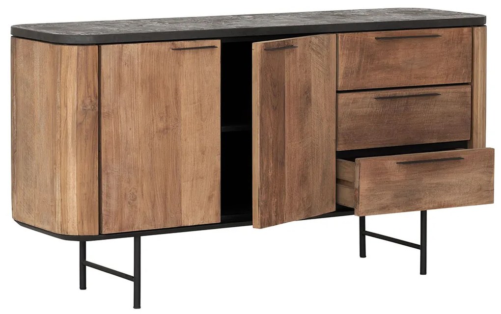 DTP Home Soho Dressoir Met Ronde Hoeken 160 Cm - 160x45x85cm.