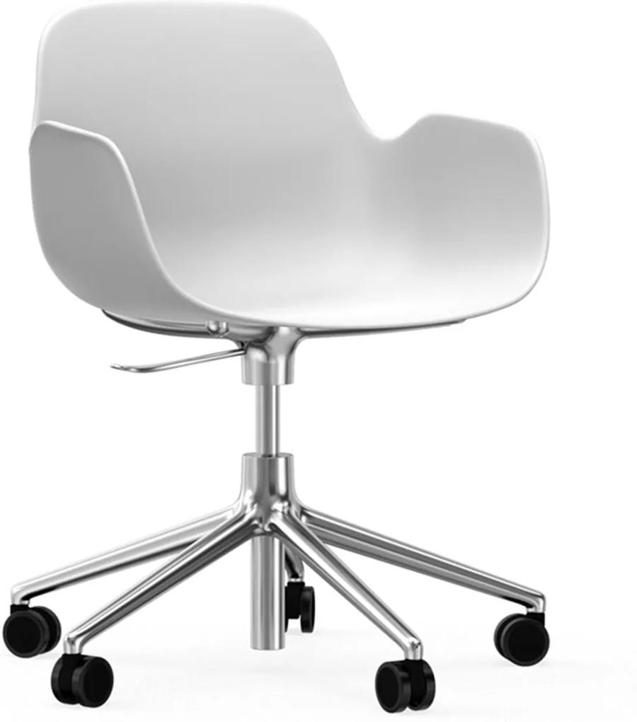 Normann Copenhagen Form Armchair bureaustoel met aluminium onderstel wit