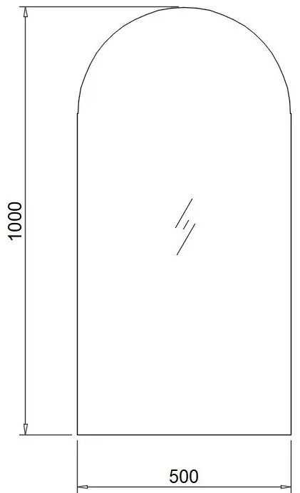 Lambini Designs Lanta boogspiegel met spiegelverwarming en dimbare LED-verlichting 50x100cm