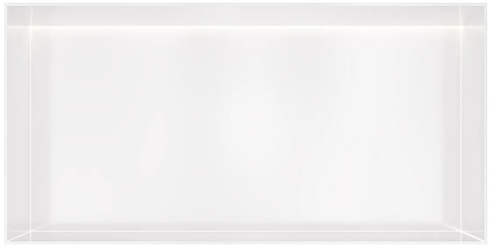 Hotbath &More frameless inbouwnis met verlichting 30x60x10cm wit mat