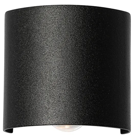 Buiten wandlamp zwart incl. LED 2-lichts IP54 - Silly