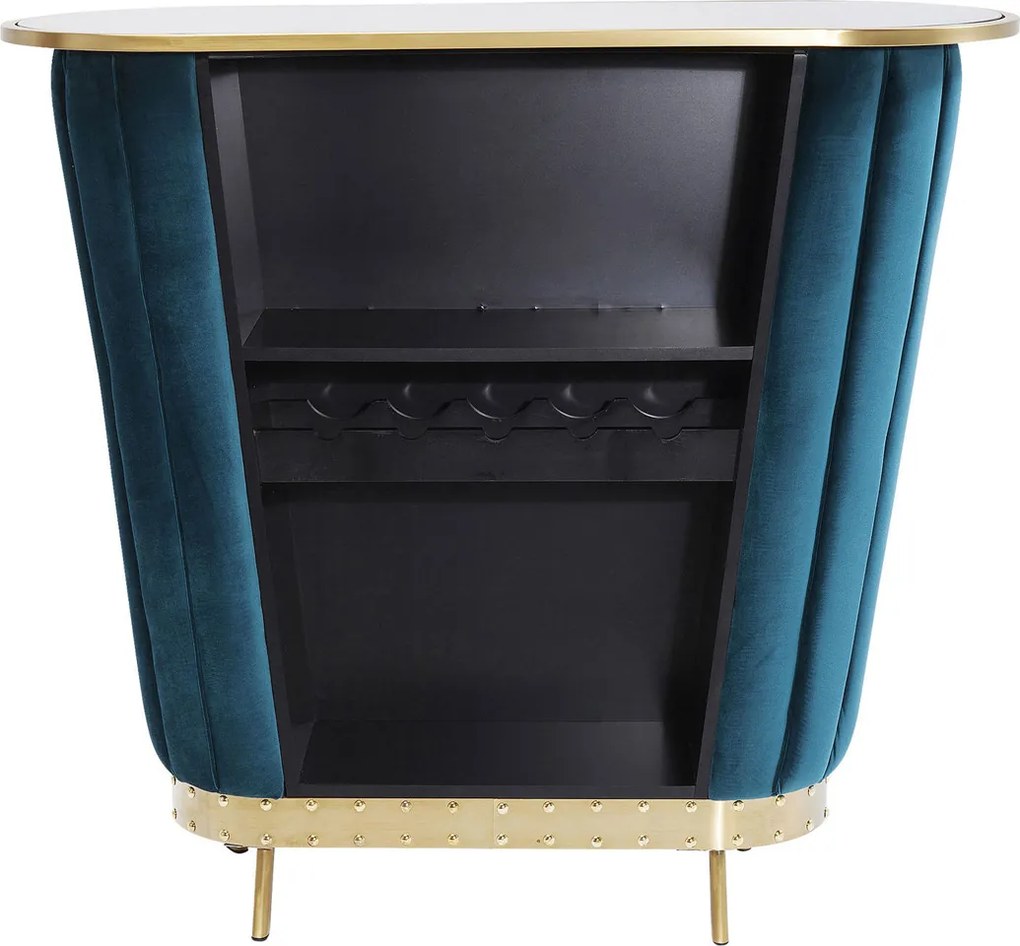 Huisbar Fluweel Blauw - 120 X 48cm.