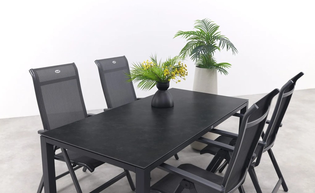 Hartman Milaan/Chaneo verstelbare tuinset - 180x90 cm. - 5-delig