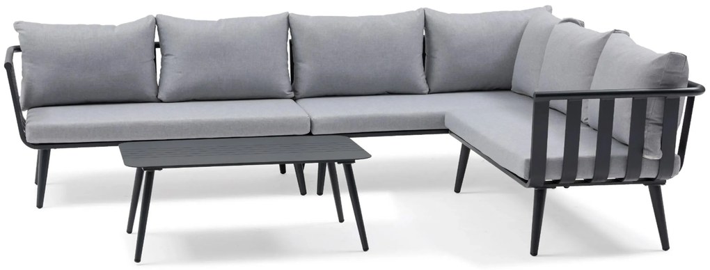 Hoek loungeset 5 personen Aluminium Grijs De Laan Projects