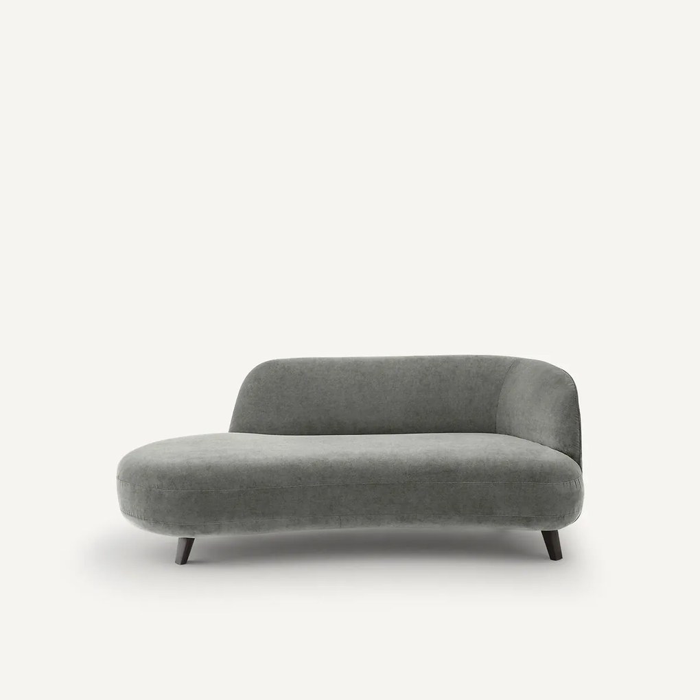 Sofa Dormeuse stonewashed fluweel, Rosebury, ontwerp Emmanuel Gallina