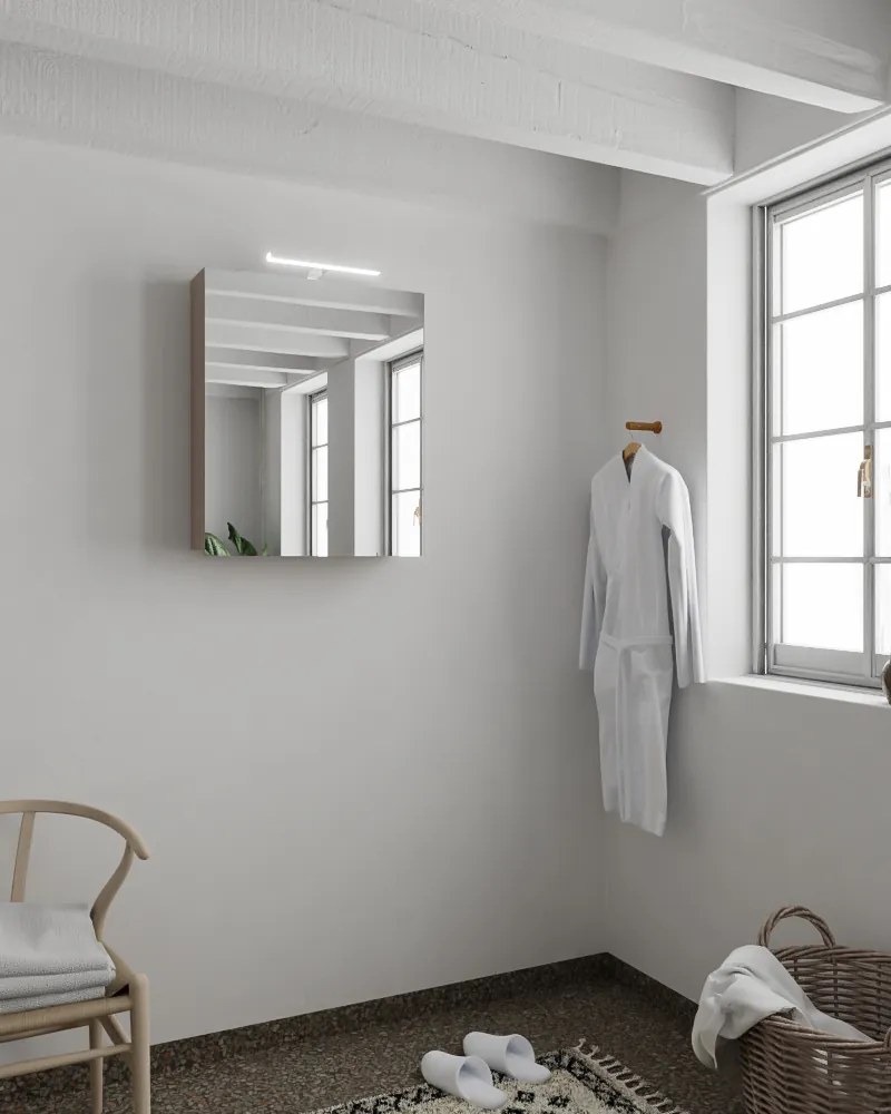 Mondiaz Cubb spiegelkast 50x70x16cm kleur smoke met 1 deur