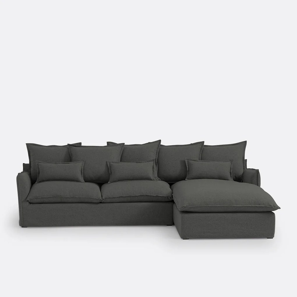 Hoekbank, omvormbaar, afneembare hoes, 4-zit, polyester, Odna