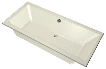 Xenz Kristal Ligbad - 180x80x48 - afvoer Midden - acryl - pergamon 6986-02