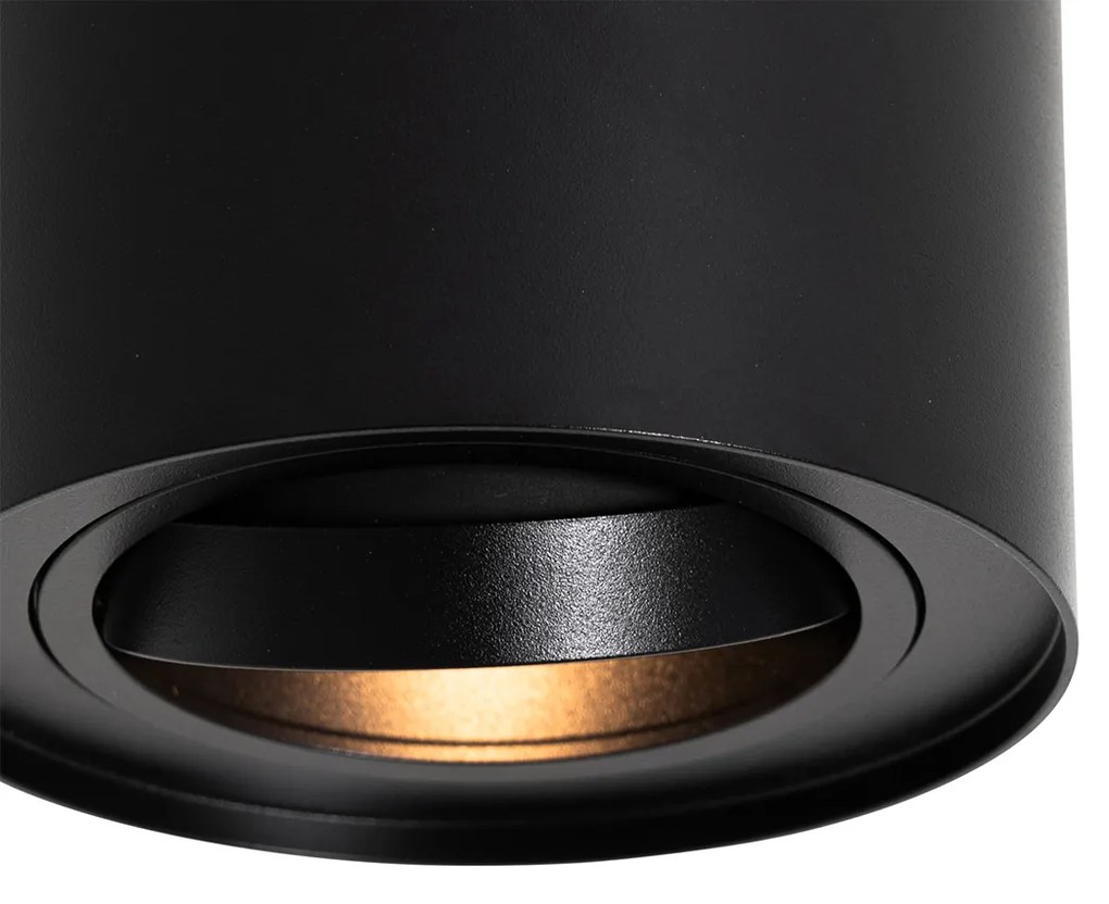 Moderne plafondSpot / Opbouwspot / Plafondspot zwart draai- en kantelbaar AR70 - Rondoo Up Modern GU10 Binnenverlichting Lamp