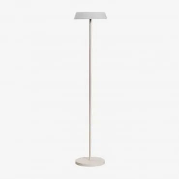 Draadloze Led-zonne-standlamp Van Polyethyleen En Ijzer Ulenia Tapioca Beige - Sklum