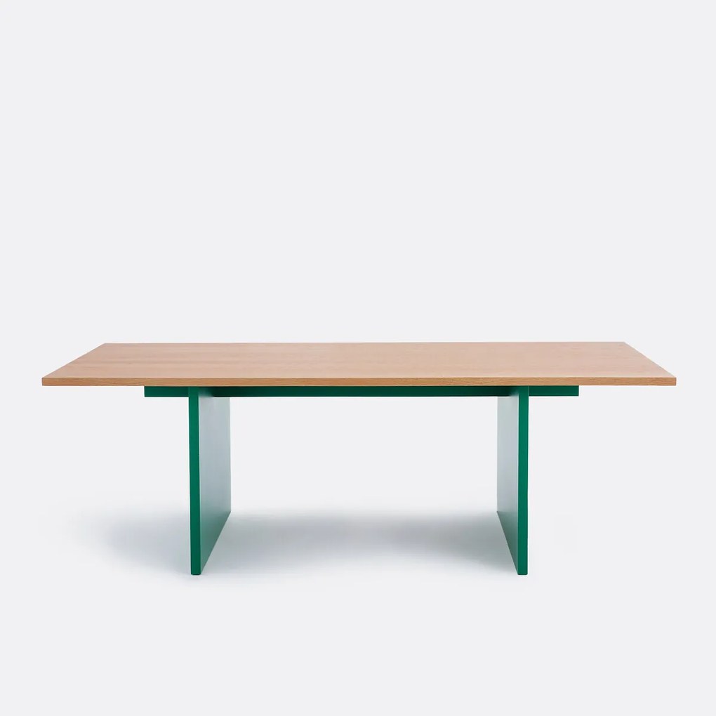 Eettafel, rechthoekig, eikenfineer, 8 couverts, Deling