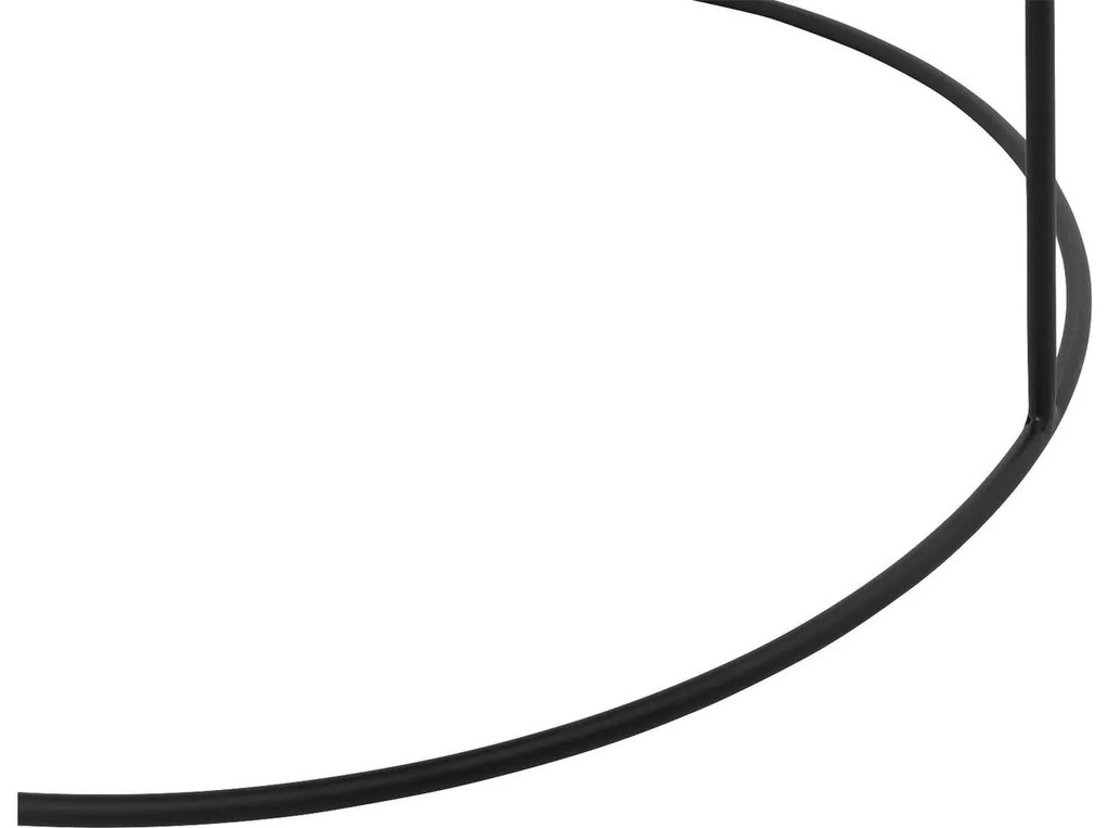 Goossens Salontafel Oda rond, metaal zwart, elegant chic, 80 x 41 x 80 cm
