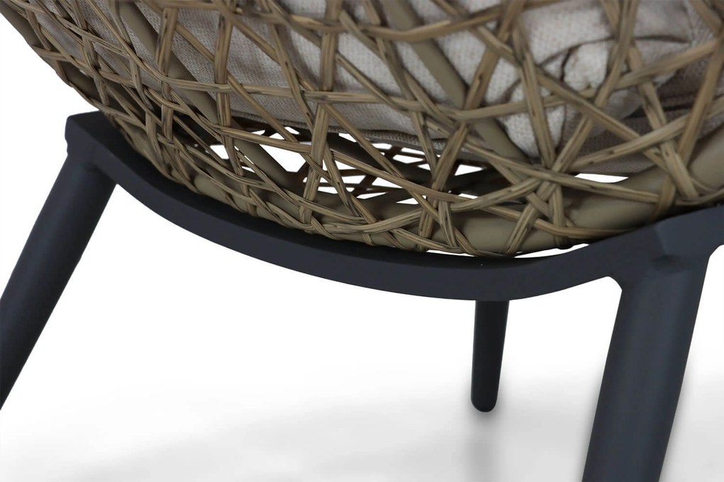 Coco Corso Strandstoel Aluminium/wicker Taupe