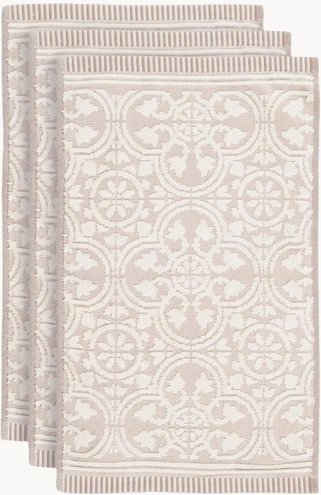 Jacquard terry gastendoeken Tile De Pip, 3-delig