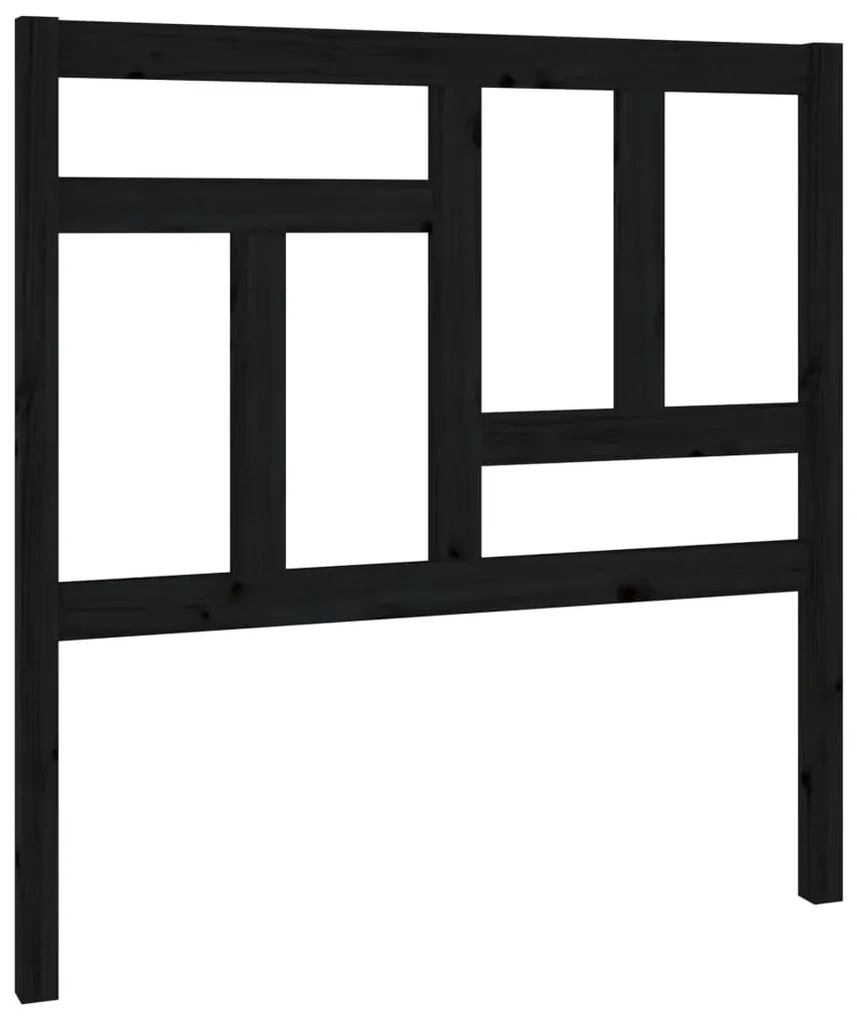 vidaXL Hoofdbord 80,5x4x100 cm massief grenenhout zwart