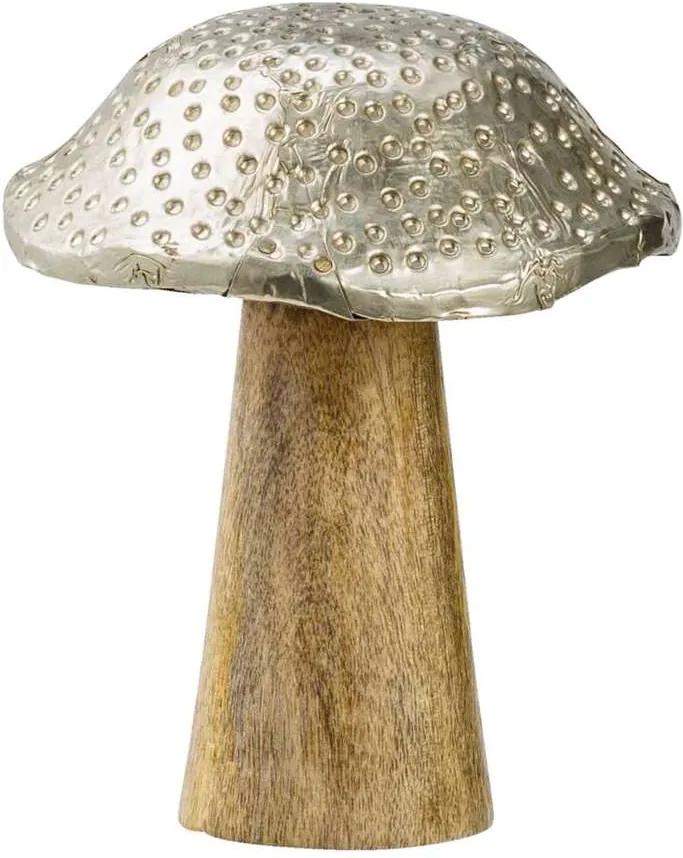 Decoratie paddenstoel - bruin - Ø10x12 cm - Leen Bakker