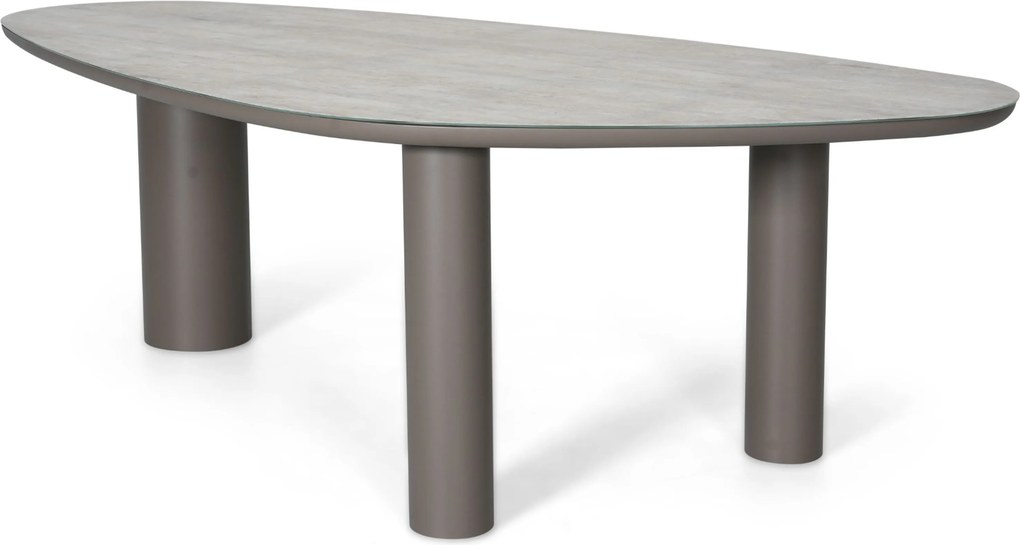 Tuinset 6 personen 240 cm Aluminium Taupe Apple Bee Pine