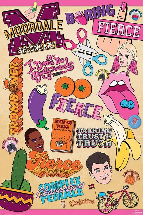 Poster Sex Education - Infographic, (61 x 91.5 cm)