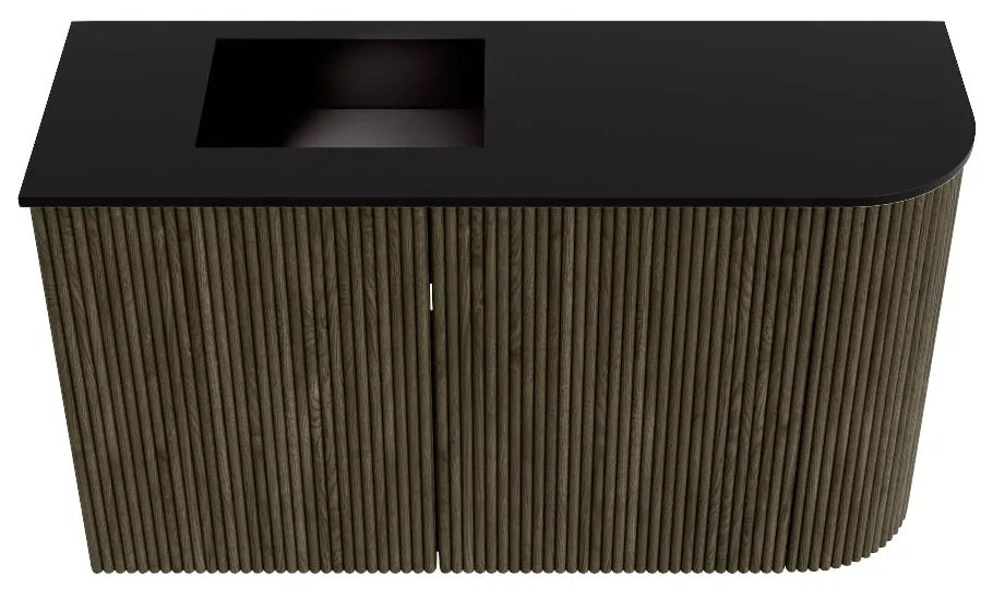 Mondiaz Joya 70cm toiletmeubel ronding rechts shadow met wastafel faye links zonder kraangat urban