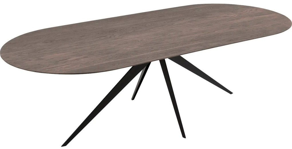Goossens Excellent Eettafel Uniek, Semi rond 260 x 100 cm
