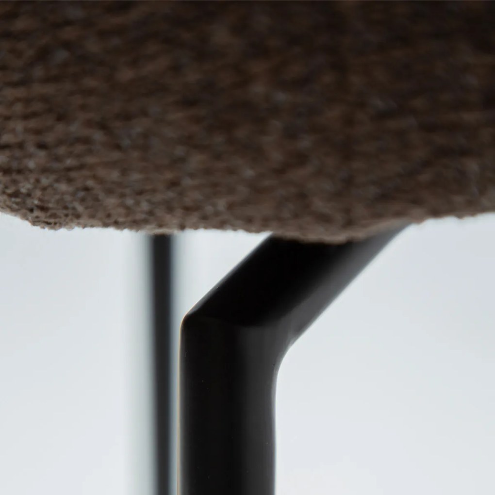 Dan-Form Glam Swivel Draaibare Barstoel Bruin Boucle
