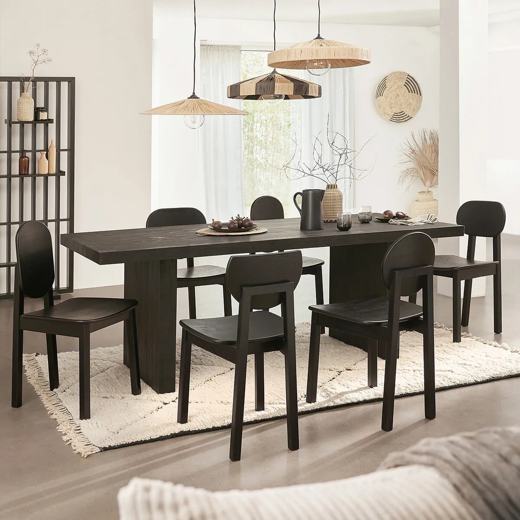 Set van 2 stoelen in essenhout , Tribal