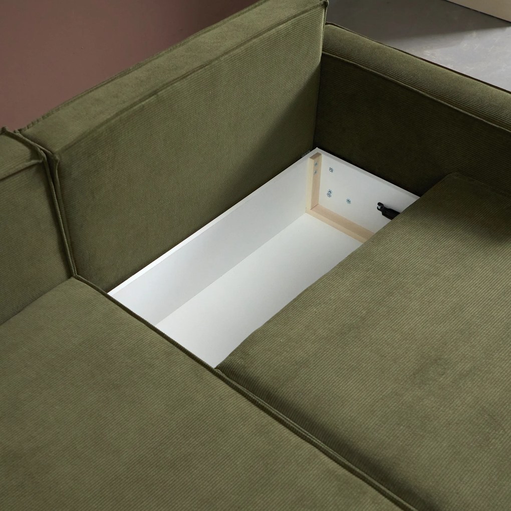 Groene Slaapbank Chaise Longue Links