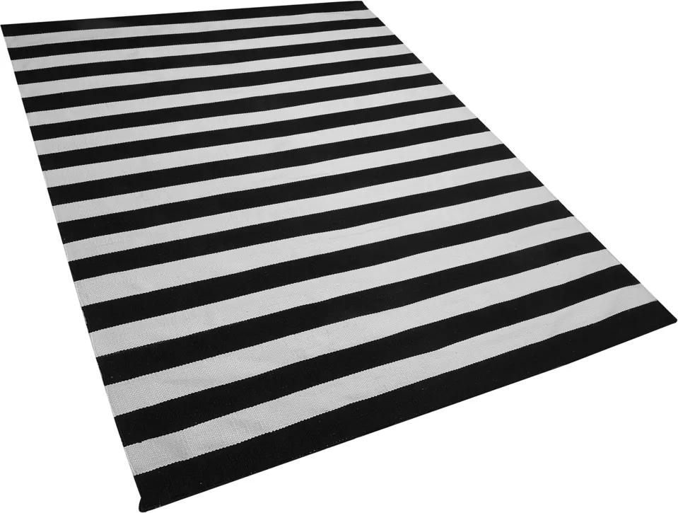 Outdoor vloerkleed zwart/wit 160 x 230 cm TAVAS