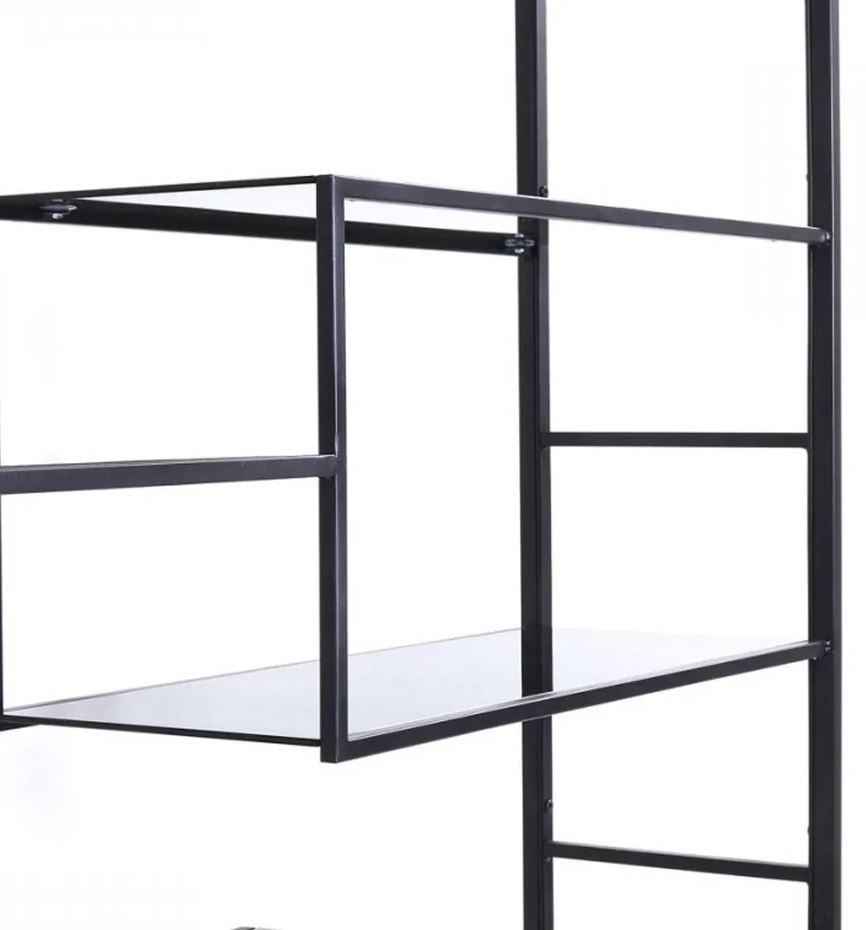 Kare Design Loft Laag Wandrek Staal Met Glas - 115x30x100cm.