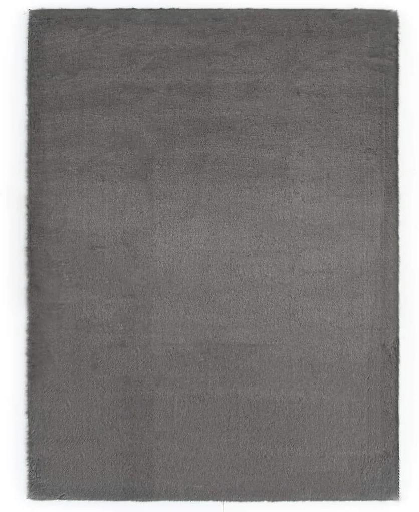 Medina Vloerkleed 160x230 cm kunstkonijnenbont donkergrijs