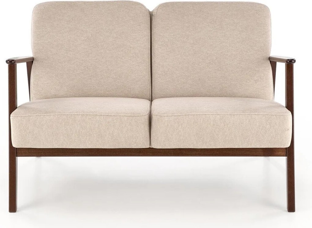 Bank Houston 2144, Afwezig, Afwezig, Beige, Donker walnoot, 120x77x77cm, 24.5 kg, Stof, Poten: Hout, Hout: Beuk