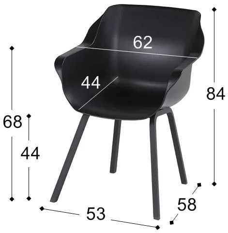 Hartman Sophie Element dining kuipstoel - Carbon Black