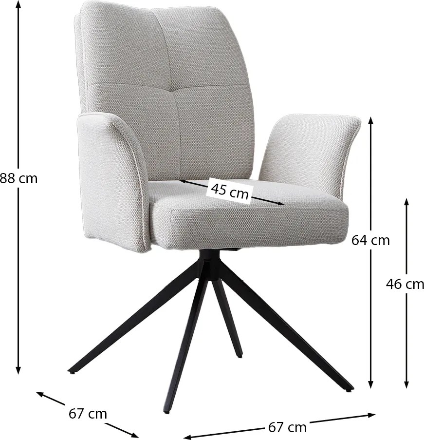 Grijsbeige Stoel Met Armleuningen