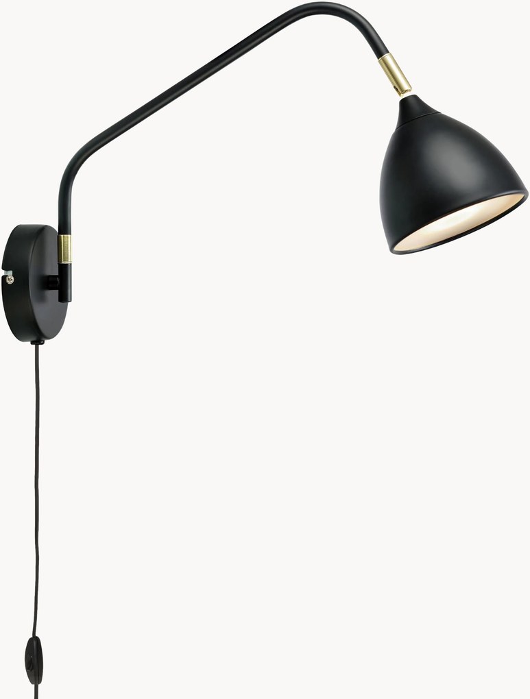 Grote verstelbare wandlamp Valencia met stekker