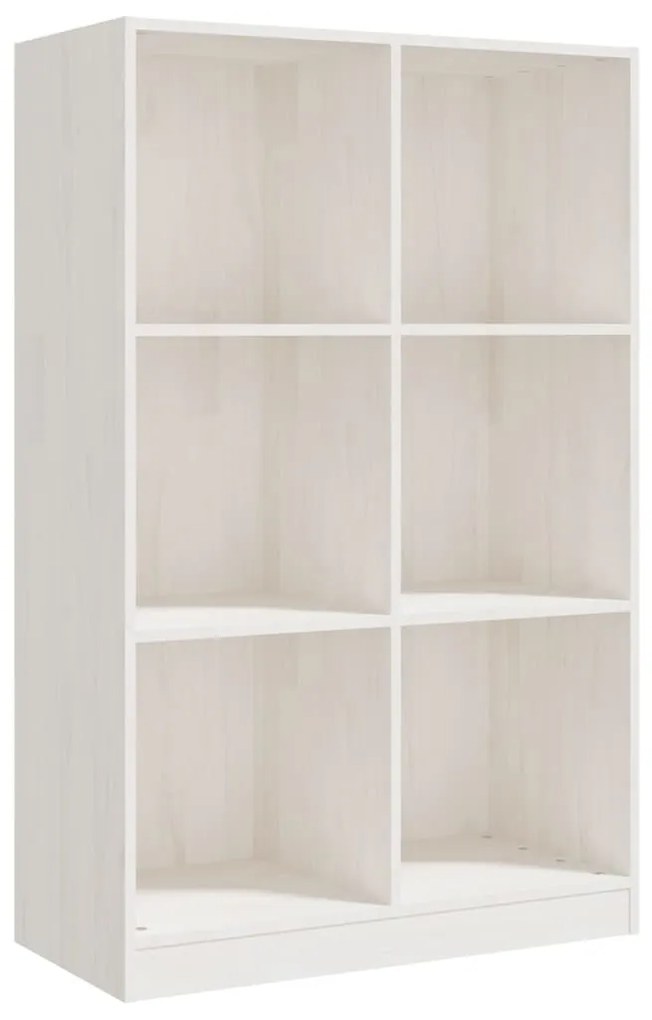 vidaXL Boekenkast 70x33x110 cm massief grenenhout wit