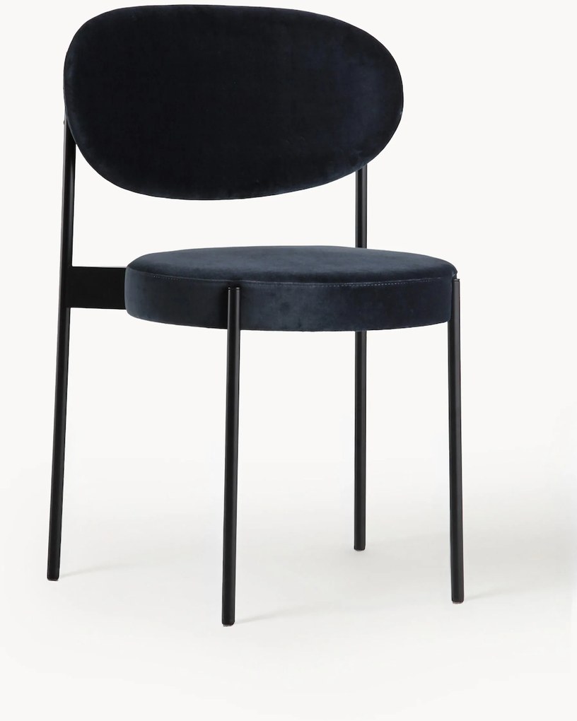 Fluwelen stoel Series 430, design Verner Panton