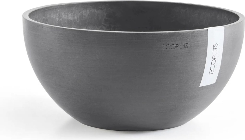 Ecopots bloempot Brussels 25 - Grey - Diameter 25 x H12 cm