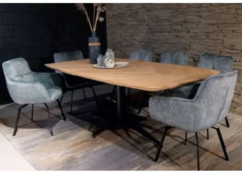 Eetkamerstoel - Peter - Draaibaar - stof Velours Adore rose