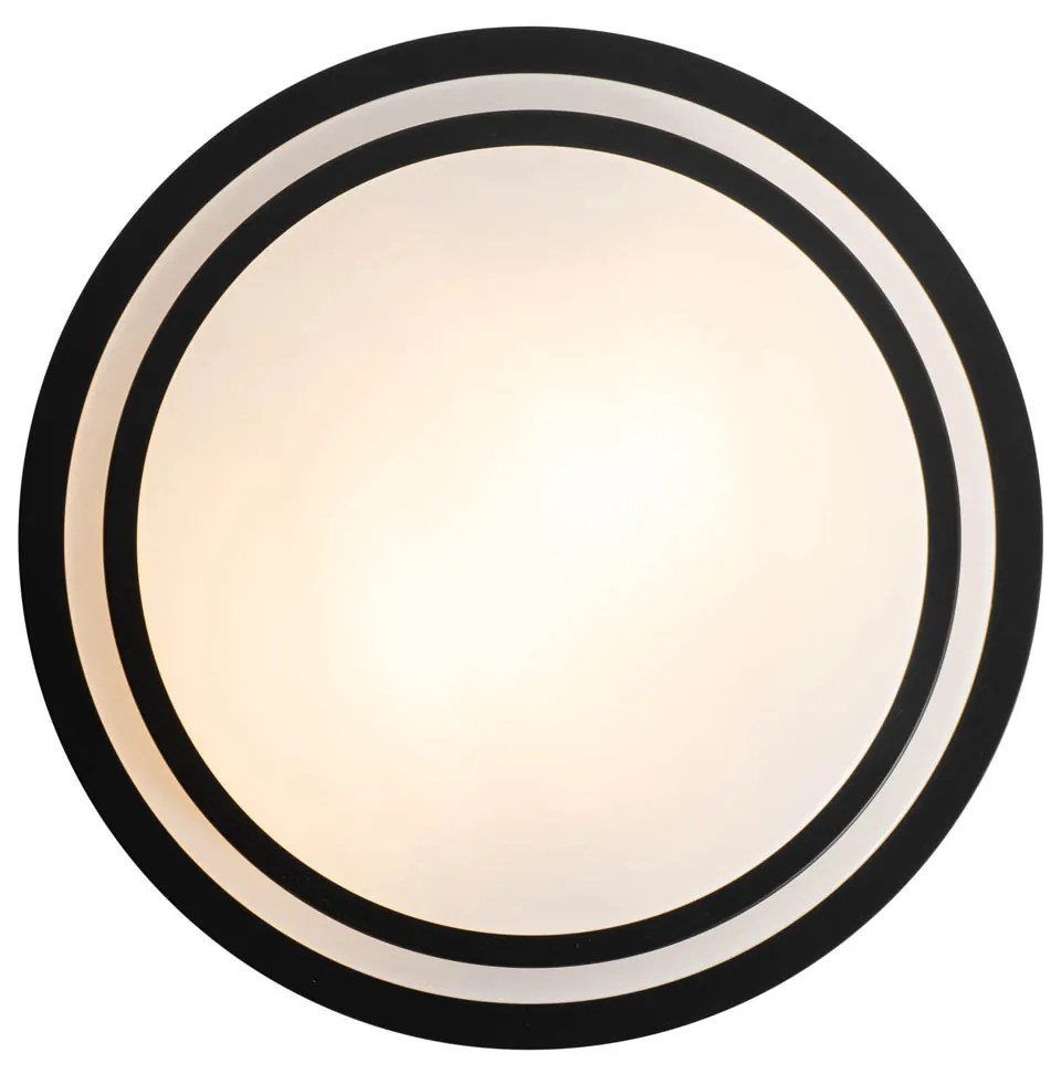 Moderne plafondlamp zwart met wit 35 cm IP44 - Walden