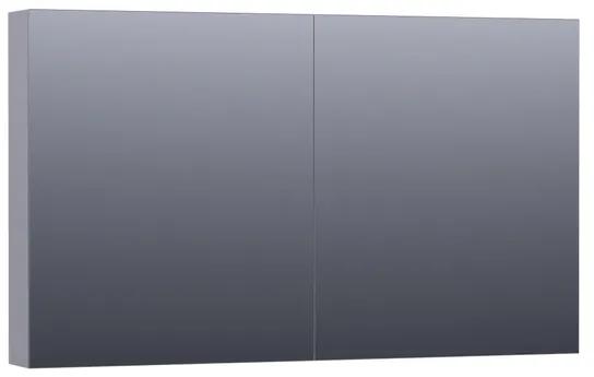 Saniclass Dual Spiegelkast - 120x70x15cm - 2 links- rechtsdraaiende spiegeldeur - MDF - mat grijs 7178