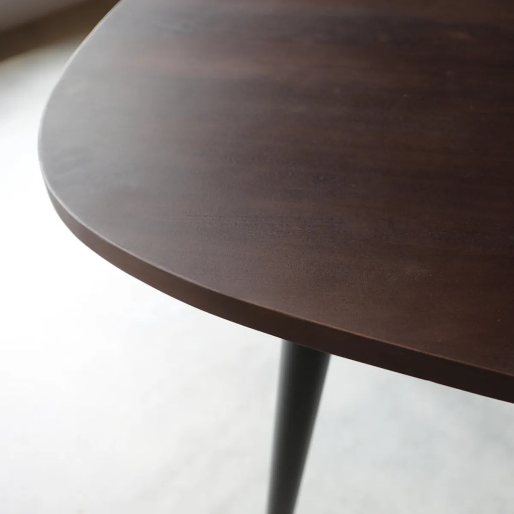 Deens Ovalen Bruine Eettafel 220x100 Cm - 220 X 100cm.