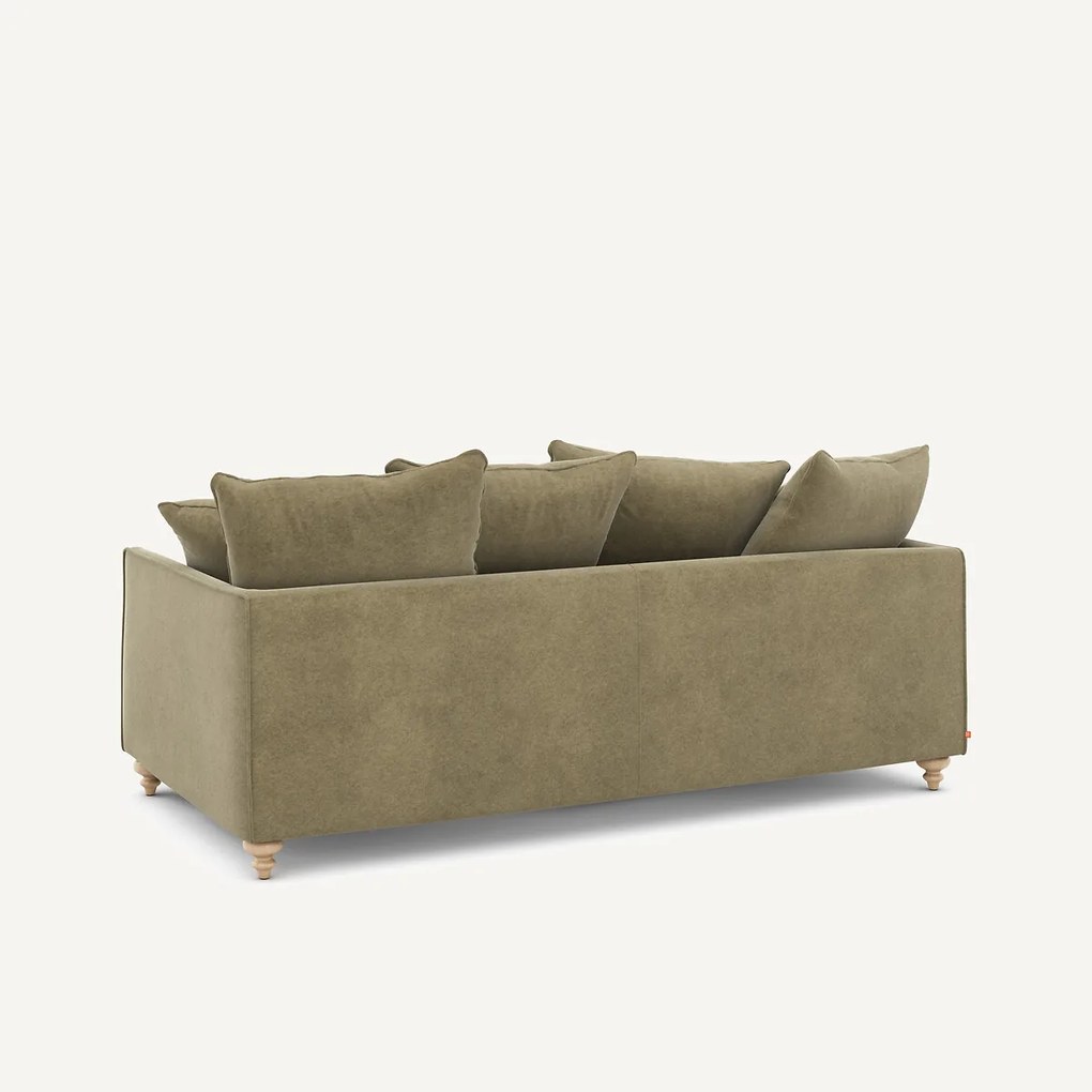 3-zits slaapbank van linnen fluweel, LAZARE