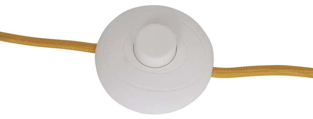 Retro vloerlamp okergeel met mat glas - Fedde