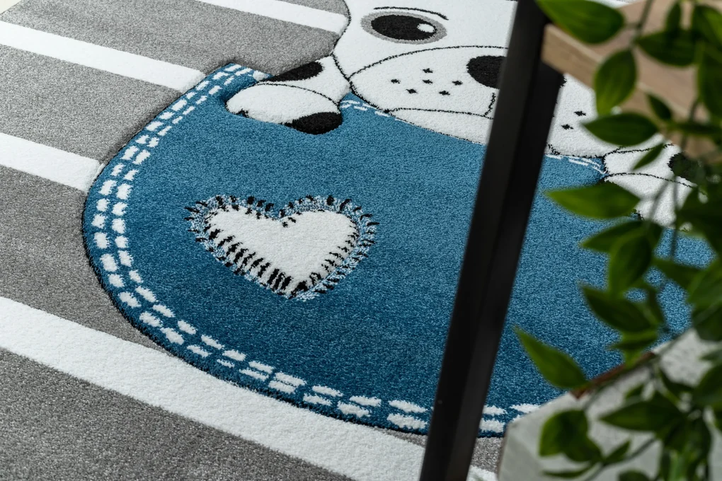 Tapijt PETIT BULLDOG HOND  grijskleuring