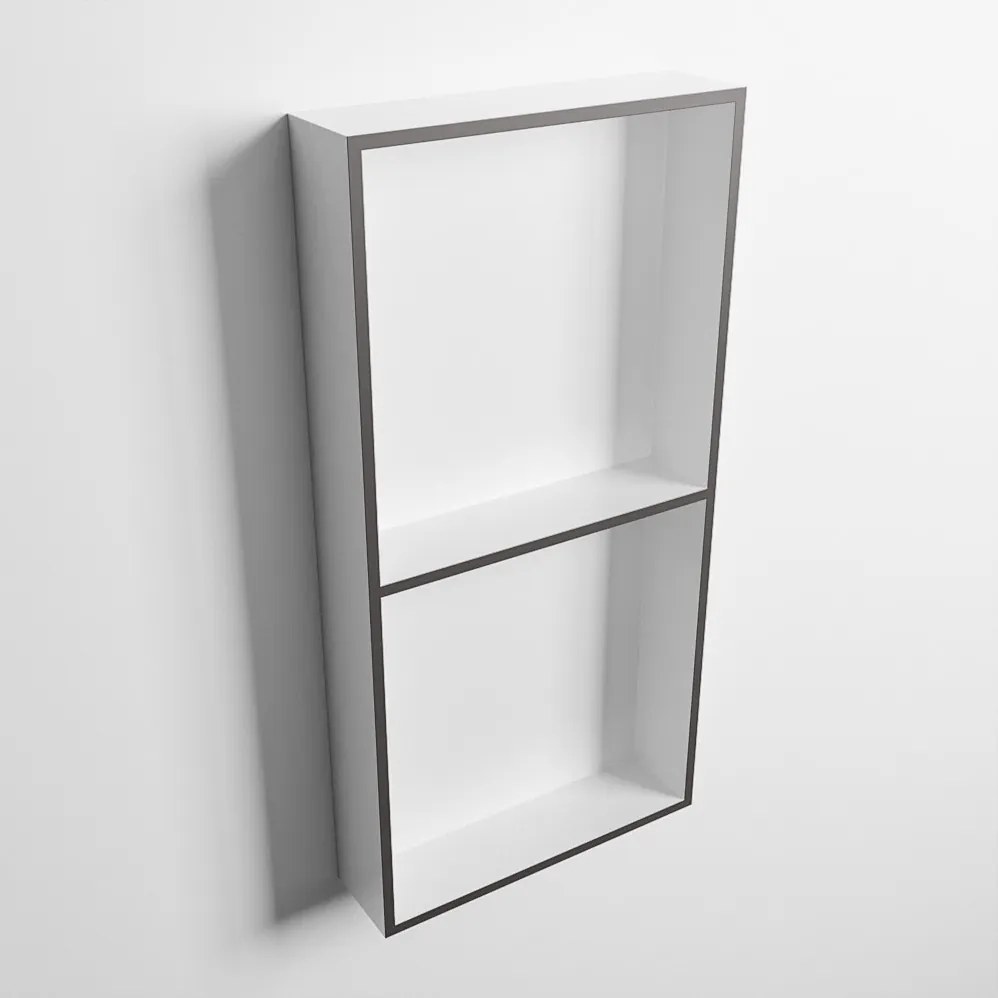 Mondiaz Easy nis 60x30x8cm 2 vakken dark grey/talc