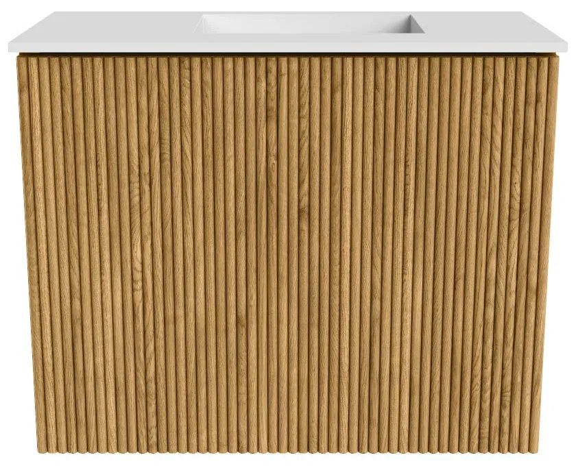 Mondiaz Joya 50cm toiletmeubel oak met wastafel faye rechts 1 kraangat talc
