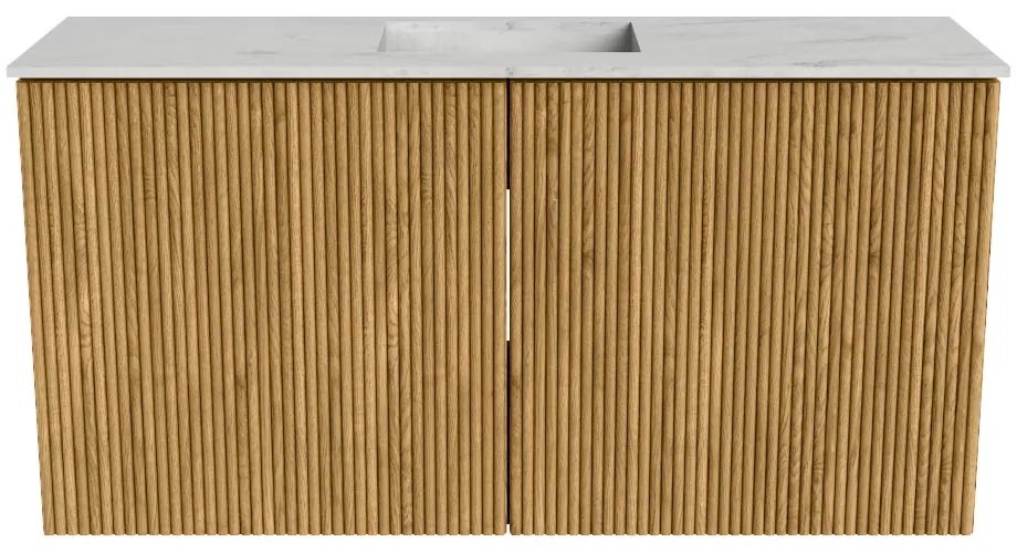 Mondiaz Joya DLux 80cm toiletmeubel oak met wastafel faye midden zonder kraangat opalo