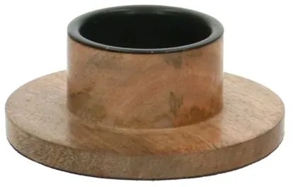 Kandelaar voor adventskaars, mangohout, Ø 11 cm