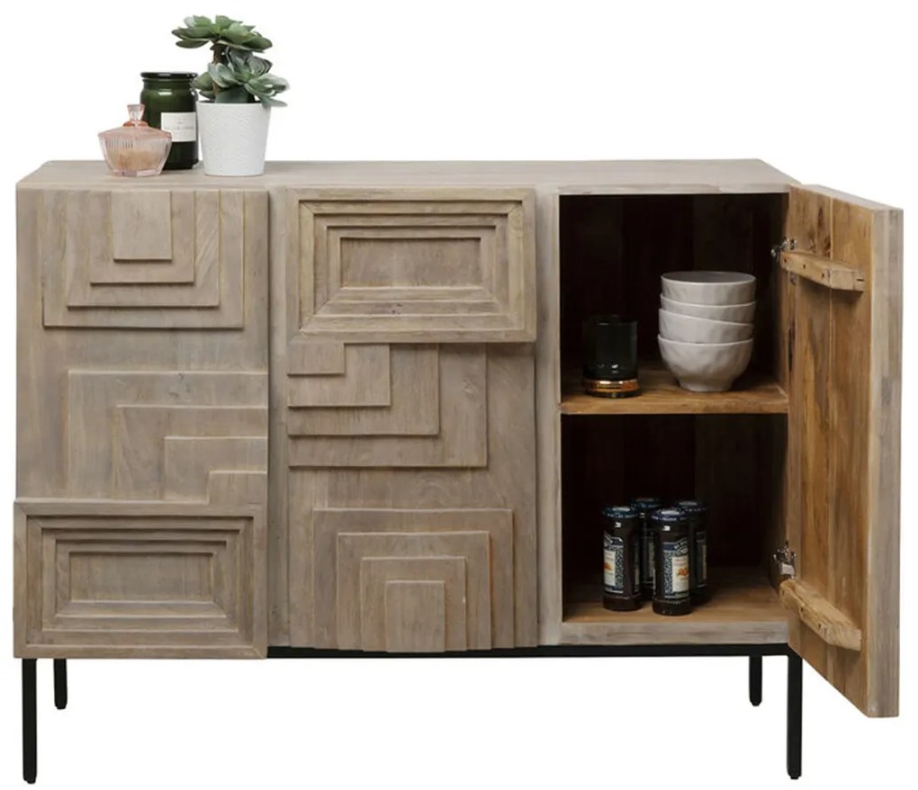 Kare Design Figaro Smal Dressoir Mangohout - 115x45x90cm.