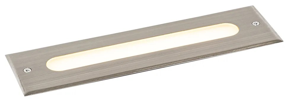 Moderne grondspot staal 30 cm incl. LED IP65 - Eline